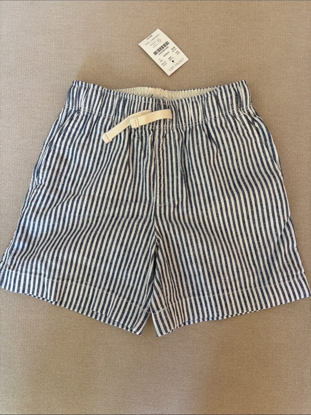 Crewcuts Blue and White Seersucker Drawstring Shorts